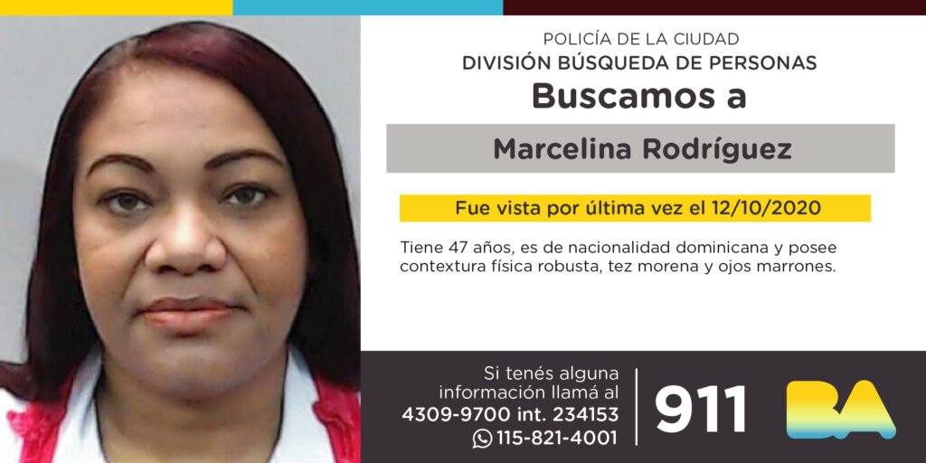 Se busca a Marcelina Rodríguez
