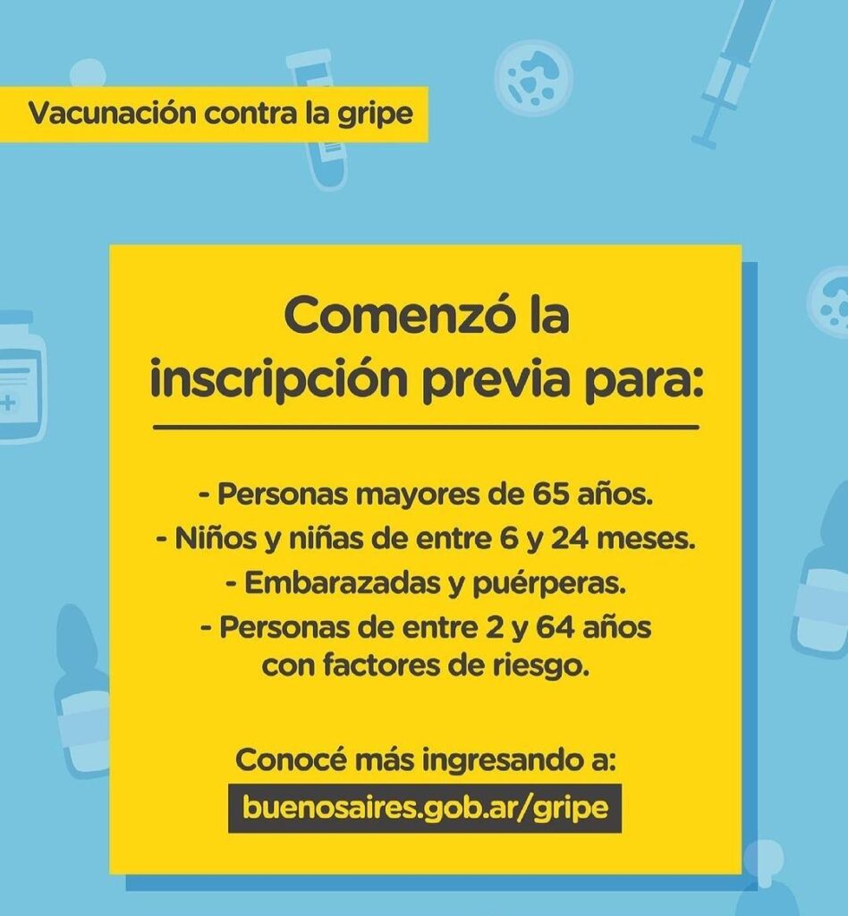 Campaña de vacunación contra la gripe en CABA