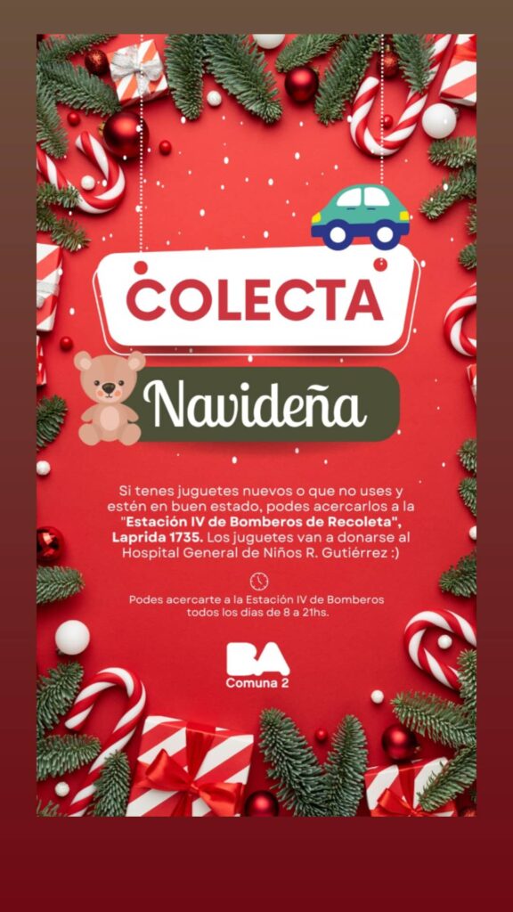 Sumate a la colecta de Navidad de Bomberos de Recoleta