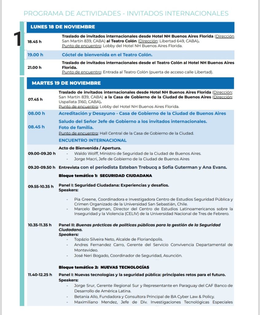 LA CIUDAD TENDRÁ SU PRIMER ENCUENTRO INTERNACIONAL SOBRE SEGURIDAD URBANA Y REUNIRÁ A EXPERTOS DE TODO EL MUNDO EN BUENOS AIRES   