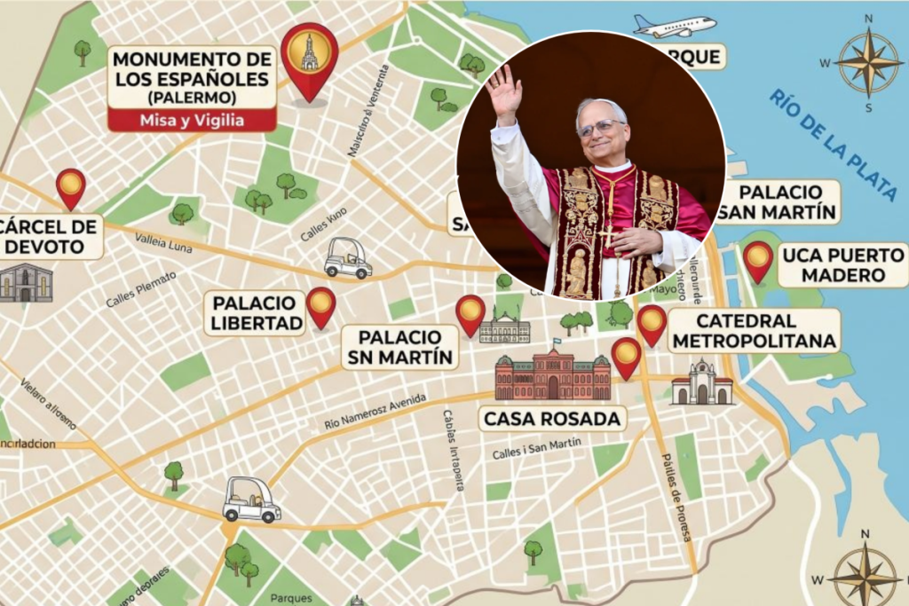 CABA: CORTES EN PALERMO Y RECOLETA POR LA VISITA DEL PAPA LEÓN XIV